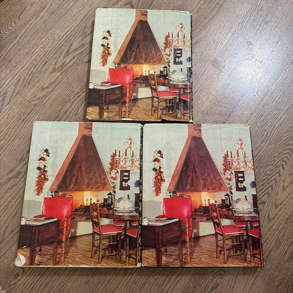 Vtg 1964 Casa‎ e Cucina Italian lifestyle Cookbook 3 Vol Set Fabbri Editori rare